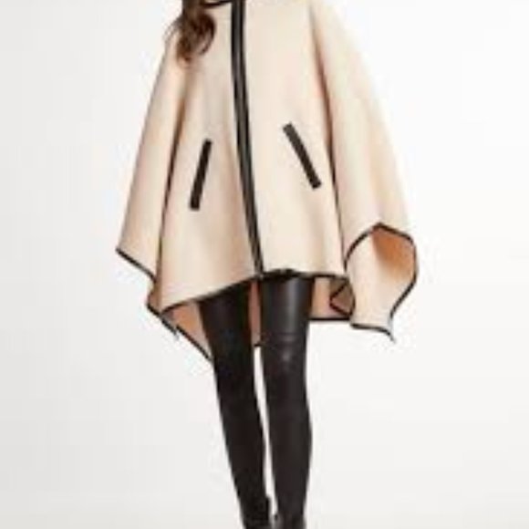 T Tahari Jackets & Blazers - T Tahari cape Maroon color
